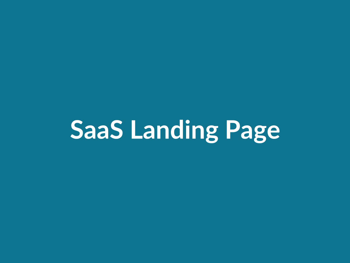 SaaS landing page case study placeholder
