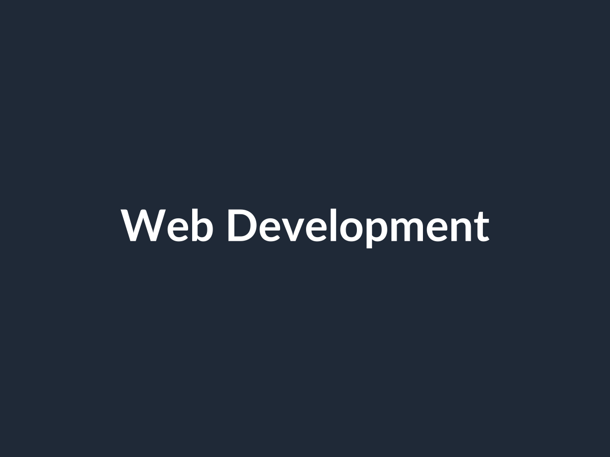 Web development service card placeholder